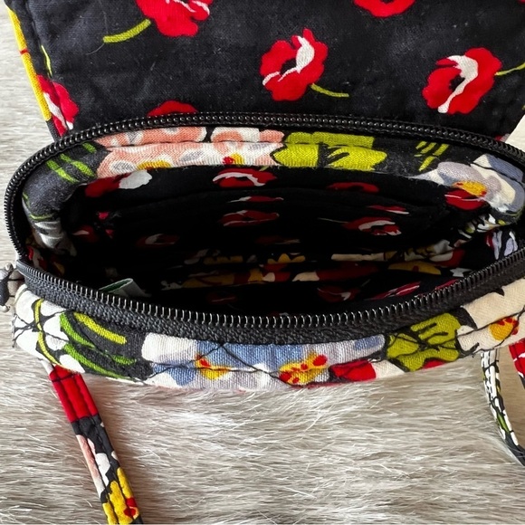 VERA BRADLEY Poppy Fields Little Hip Bag Crossbody Belt Bag Y2K Red Floral 2010 - Picture 12 of 15